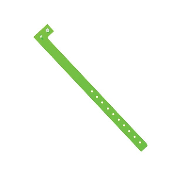 Bsc Preferred 3/4'' x 10'' Day-Glo Green Plastic Wristbands, 500PK - WR120GN