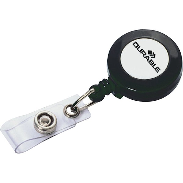Durable Office Products Badge Reel, 3-5/16" L, Retractable, PK10 - 815258