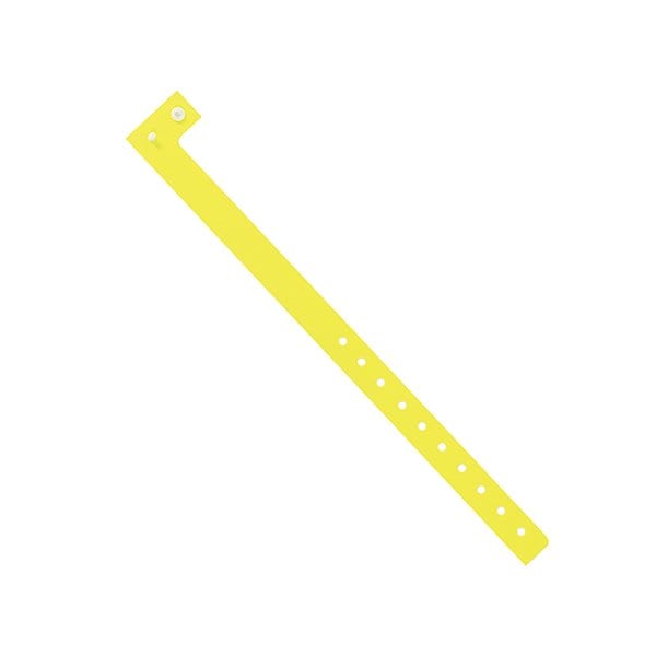 Bsc Preferred 3/4'' x 10'' Day-Glo Yellow Plastic Wristbands, 500PK - WR120YE