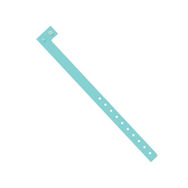 Bsc Preferred 3/4'' x 10'' Aqua Plastic Wristbands, 500PK - WR121AQ