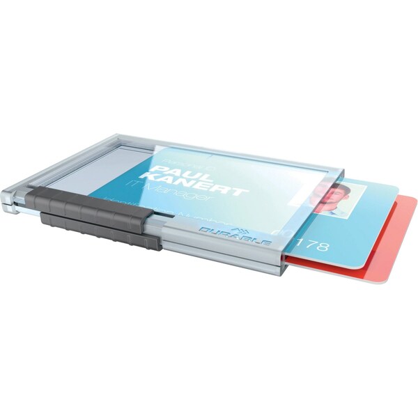 Durable Office Products ID Card Holder, 2-1/2" L, Dual, PK10 - 892119