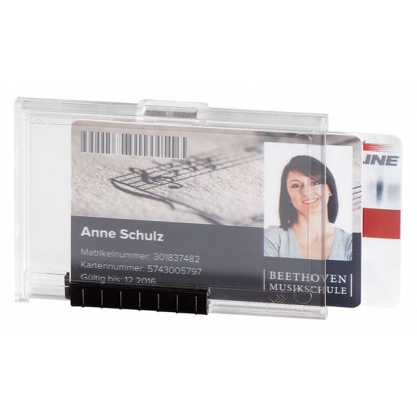 Durable Office Products ID Card Holder, 2-1/2" L, Dual, PK10 - 892119