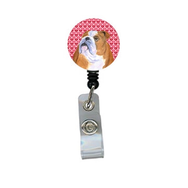 Carolines Treasures Bulldog English Retractable Badge Reel Or Id Holder With Clip - SS4491BR