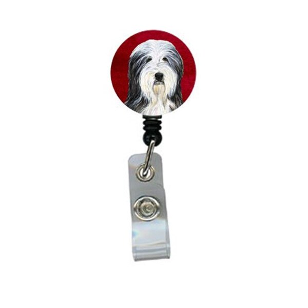 Carolines Treasures Bearded Collie Retractable Badge Reel or ID Holder with Clip - SS6028BR