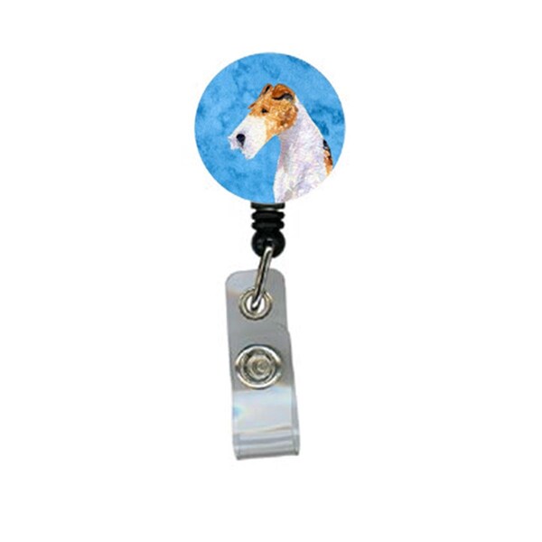 Teacher&Aposs Aid Fox Terrier Retractable Badge Reel Or Id Holder With Clip - TE2921321