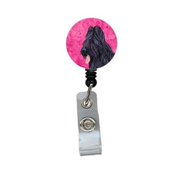 Carolines Treasures Briard Retractable Badge Reel Or Id Holder With Clip - SS4765-PK-BR