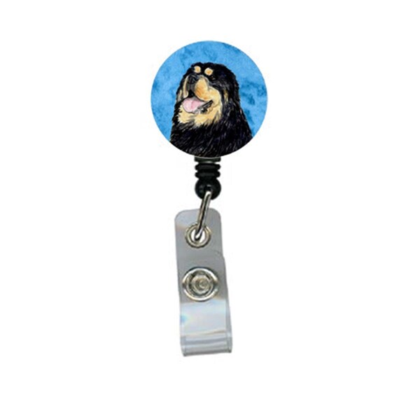 Carolines Treasures Tibetan Mastiff Retractable Badge Reel Or Id Holder With Clip - SS4788-BU-BR