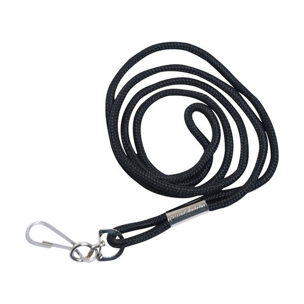 Baumgartens Standard Lanyards, w/Hook, 36in L, Black, 12PK - BAU68939