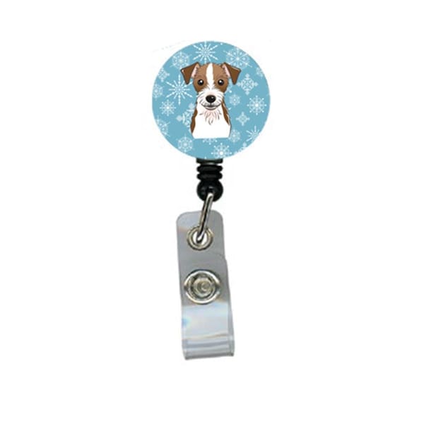 Carolines Treasures Snowflake Jack Russell Terrier Retractable Badge Reel - BB1636BR