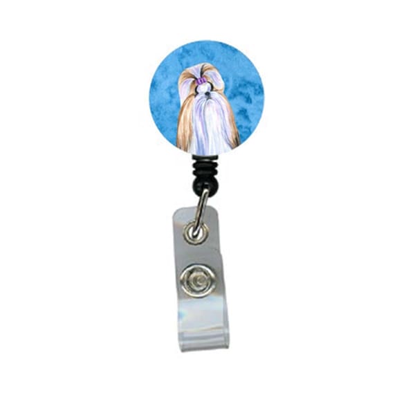Carolines Treasures Shih Tzu Retractable Badge Reel Or Id Holder With Clip - SS4741-BU-BR