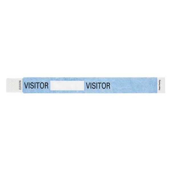 Identiplus ID Wristband, Sky Blue, Visitor, PK500 - T2UD-205-22