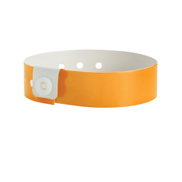 Nevs Wristband - Vinyl - Solid 3/4" x 10-3/16" Orange - WB-0041