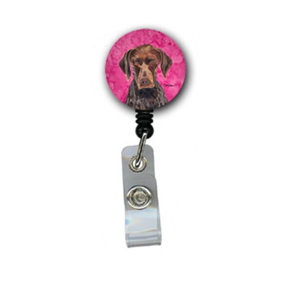 Carolines Treasures German Shorthaired Pointer Retractable Badge Reel Or Id Holder With Clip - SC9117PK-BR