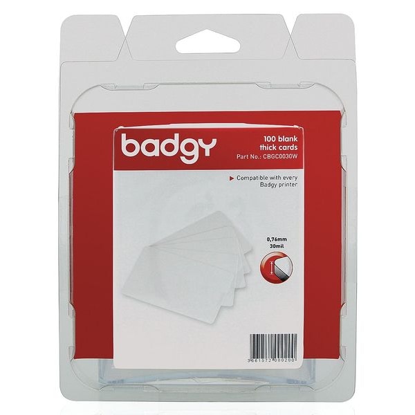 Badgy Blank ID Cards, 30 mil - CBGC0030W