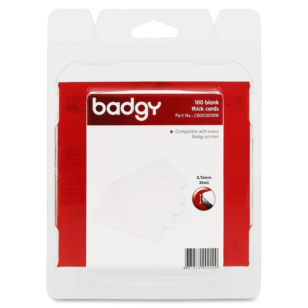 Badgy Blank ID Cards, 30 mil - CBGC0030W