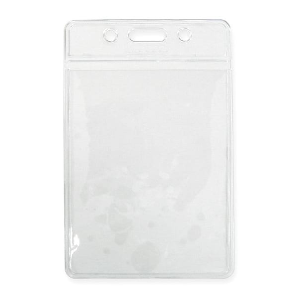 Zoro Select Hang Badge Holder, PK5, Color: Clear - 2XKF3
