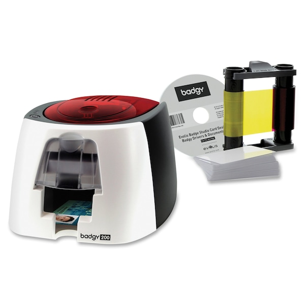Badgy ID Card Printer, 30 mil, 5-25/32 in. H - B12U0000RS
