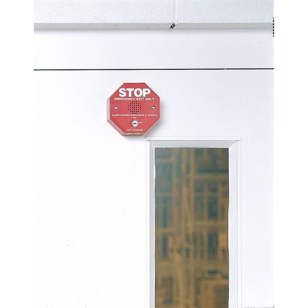 Safety Technology International Exit Door Alarm, Horn, 105dB, Red - 3JYW2