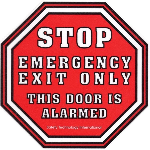 Safety Technology International Exit Door Alarm, Horn, 105dB, Red - 3JYW2