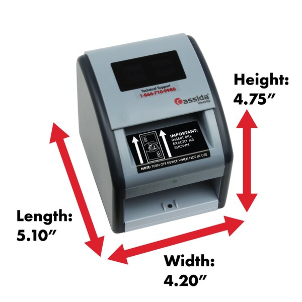 Cassida Counterfeit Detector with the Ability to Verify the Authenticity of Cash, ID Cards and Credit Cards - OMNI ID