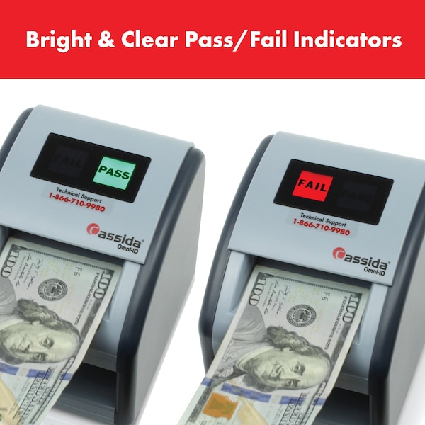 Cassida Counterfeit Detector with the Ability to Verify the Authenticity of Cash, ID Cards and Credit Cards - OMNI ID