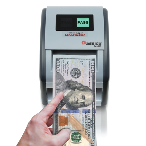 Cassida Counterfeit Detector with the Ability to Verify the Authenticity of Cash, ID Cards and Credit Cards - OMNI ID