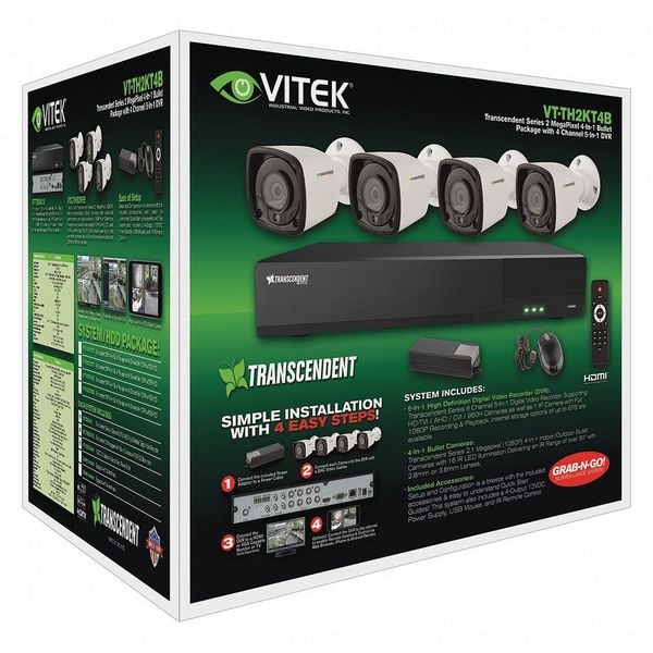 Vitek Digital Video Recorder Kit, Fixed Type - VT-TH2KT46TB-2