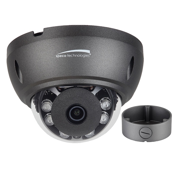 Speco Technologies Dome Camera 4K HD-TVI w/Junction Box, 2.8mm Lens - HTD8TG