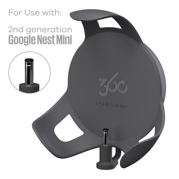 360 Electrical PowerClip Outlet Mount for Google Nest Mini Chalk - 360722-CK-6EFS-C1