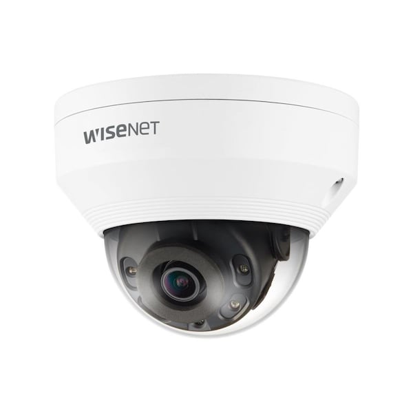 Hanwha Vision 5MP Wisenet Q Network Outdoor Vandal Dome Camera, White - QNV-8010R