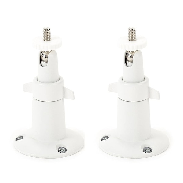 Wasserstein Camera Metal Wall Mount, Adjustable, Indoor/Outdoor, White, 2PK - METALMOUNTWHITE2USA