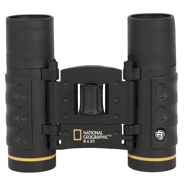Explore Scientific 8 x 21 mm Foldable Roof-Prism Binoculars, Black - 80-10821-CP