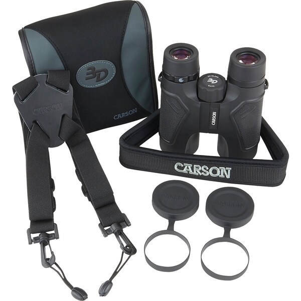 Carson General, Hunting, Nature Binocular, 8x Magnification, Roof Prism, 341 ft @ 1000 yd Field of View - TD-842ED