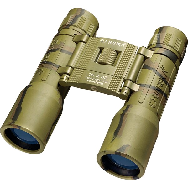 Barska 16x32 Lucid View, Camo, Compact, Blue Lens, Clam - AB10123