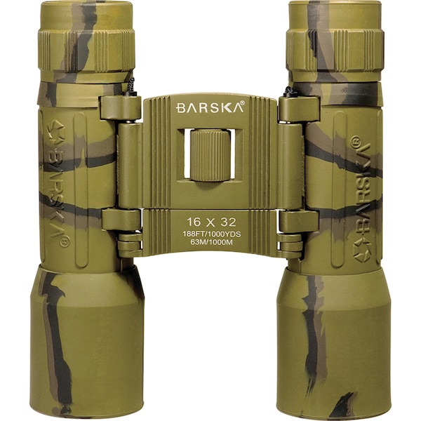 Barska 16x32 Lucid View, Camo, Compact, Blue Lens, Clam - AB10123