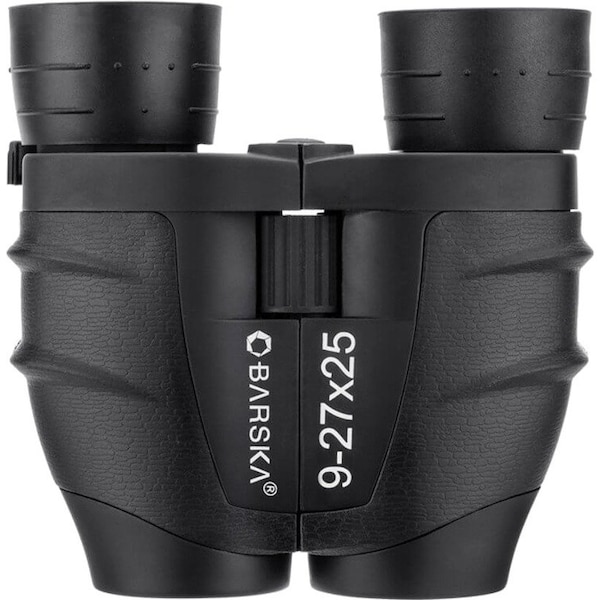 Barska General Binoculars, 9x to 27x Magnification, Porro Prism, 230 ft @ 1000 yd Field of View - AB12542