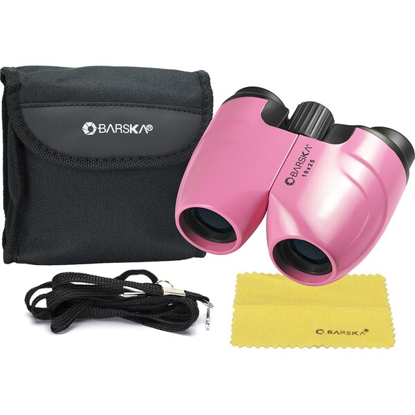 Barska 10X25 Pink Porro Binoculars, Blue Lens, CP - CO11371