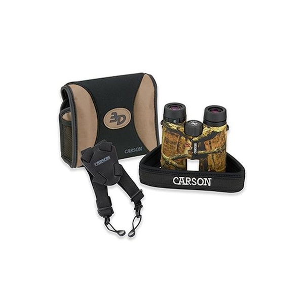 Carson Optical Carson Optical TD-042EDMO 10 x 42 mm. 3D Series Binoculars w/High Definition Optics and ED Glass Mossy Oak - TD-042EDMO