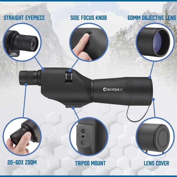 Barska 20-60x60mm Colorado Waterproof Straight Spotting Scope - CO11502
