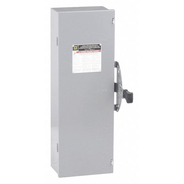 Interruptor de seguridad Square D sin fusible, servicio pesado, 600V AC, 3PDT, 100 A, NEMA 1 - DTU363
