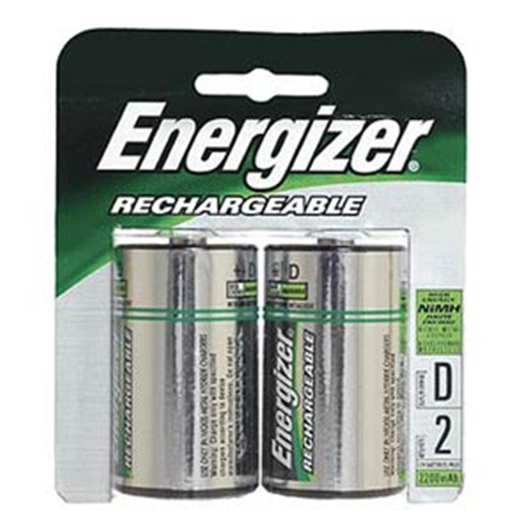 Energizer Rechargeable D Batteries  2500mah, 2PK - 141 0387