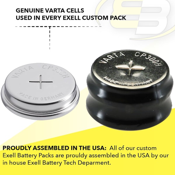 Exell Battery 2.4V 300mAh NiMH Battery for MBU, GPS-Tracker, Meters, Server Battery - 2/CP300H