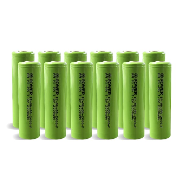 Ip Power Ni-Mh AA 2000mAh Flat Top - 12PK - IP-NH-AA-2000-FT-12