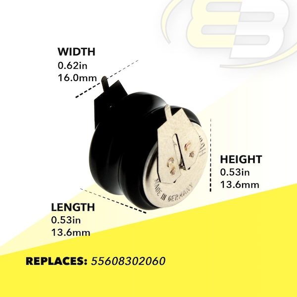 Exell Battery 2.4V 80mAh Battery 2 Pin 55608302060 for alarm system, consumer device - 2/V80H-2P