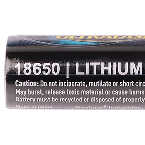 Ultralast 3,400 mAh 18650 Retail Blister-Carded Batteries (Single Pack) - UL1865-34-1P