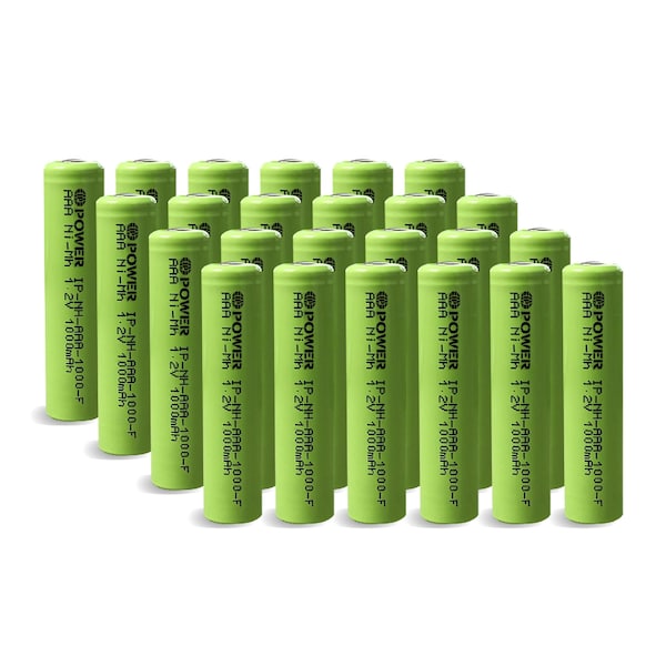 Ip Power Ni-Mh AAA 1000mAh Rechargeable Flat Top 24PK - IP-NH-AAA-1000-FT-24