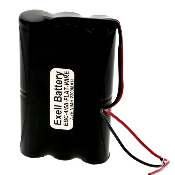 Exell Battery 7.2V 2200mAh NiMH Battery w/ Wire Leads Hobby Packs RC Cars Remotes - EBC-4/5A-FLAT-WIRE