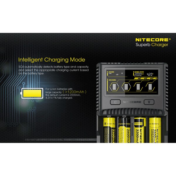 Nitecore SC4 Superb Charger 4-slot Battery Charger - SC4