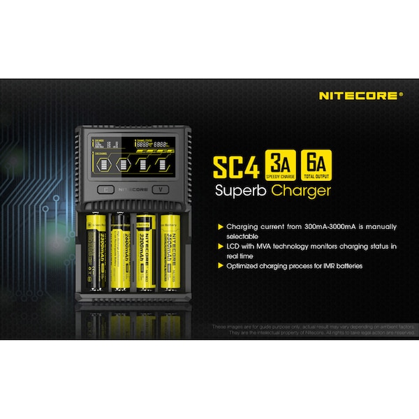 Nitecore SC4 Superb Charger 4-slot Battery Charger - SC4