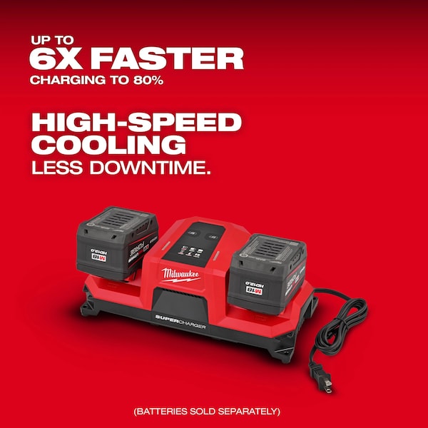 Milwaukee Tool M18 Dual Bay Simultaneous Super Charger w/ 4 Point Mounting - 48-59-1816